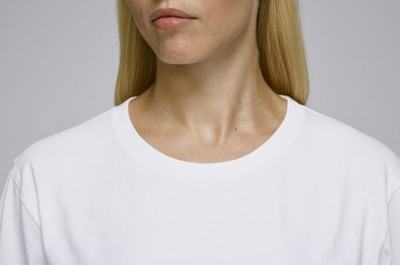 ekopuuvilla valkoinen naisten t-paita