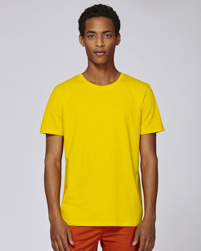 keltainen t-paita ekopuuvilla